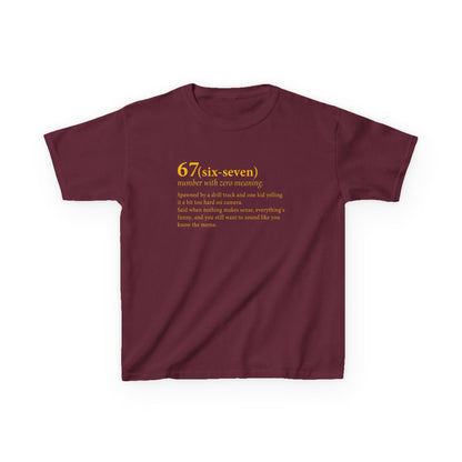67 Six Seven Dictionary Kids Tee