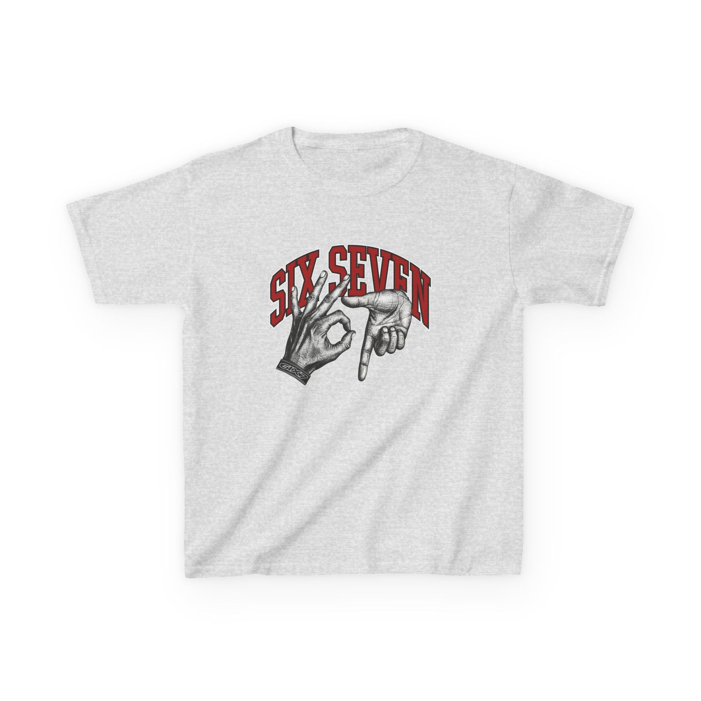 Six Seven Meme Shirt, 6‑7 Hand Sign Youth T‑Shirt, Grumpy Teddy Graphic Tee, TikTok Trend Shirt for Kids & Teens